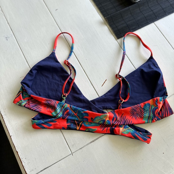 L*Space bikini top Rocky In Persimmon/Navy Reversible XL  was $119 Shopbop - Picture 9 of 10